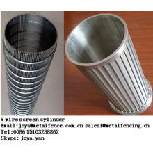 Wedge wire screen oil filter tube